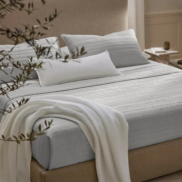 Signature Stripe - Bedcover Set - Double Size - BLACK & PURPLE - Kuwait